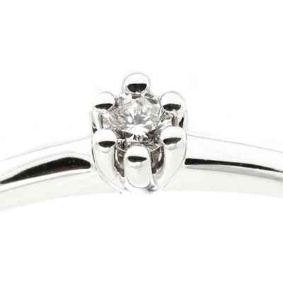 Giorgio Visconti Solitär Ring mit natürlichem Diamant 18kt Weißgold AB15556A