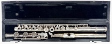 Prima Sankyo Silver Sonic P.A. Open Hole Flute #82969 Japan w/ Case & Rod
