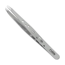 Hole Pattern Classic Stainless Steel Slanted Tweezers For Precise Eyebrows an...