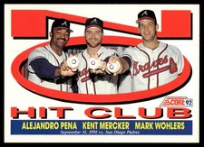 1992 Puntuación #787 Alejandro Peña / Kent Mercker / Mark Wohlers NHC