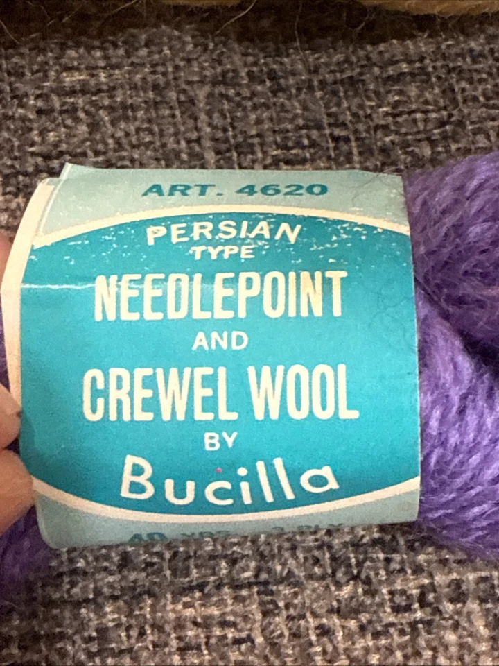 Lot Of 11 Vintage Bucilla Needlepoint And Crewel 100% Virgin Wool 40 Yds - 3 Ply - Image 2 of 4