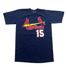 Vintage 90s y2k Jim Edmonds St. Louis Cardians #15 Graphic Jersey Style Shirt Md