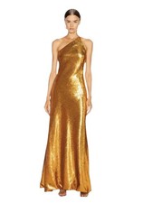 Galvan London Gilded Roxy One Shoulder Stunning Gown Size 2