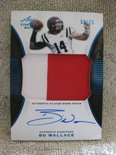 2012 LEAF TRINITY PATCH AUTO Bo Wallace /25 Univ. of Mississippi Rebels mint