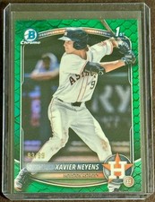 2025 Bowman Draft Chrome Xavier Neyens 1st Bowman Green Reptilian Refractor /99