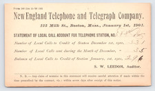 1901 New England Telephone & Telegraph Postal...