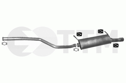 Pot d'échappement Xsara 2.0 D 90cv silencieux arrière de remplacement direct pour Berline et Break