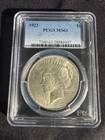 1923 Peace Silver $1 Dollar Coin PCGS MS 63! Interesting Marks On Reverse!