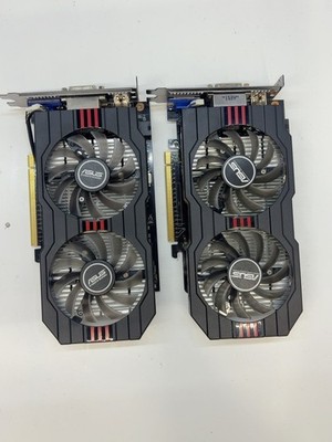 LOT 2 ASUS GeForce GTX 750 Ti OC 2GB GDDR5 GTX750TI-OC-2GD5 Graphics Cards T8E11