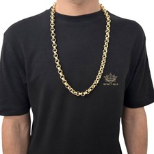 Mens 9ct Gold XP Belcher 12mm Diamond Cut Belcher Chain 190g 30" Length A***