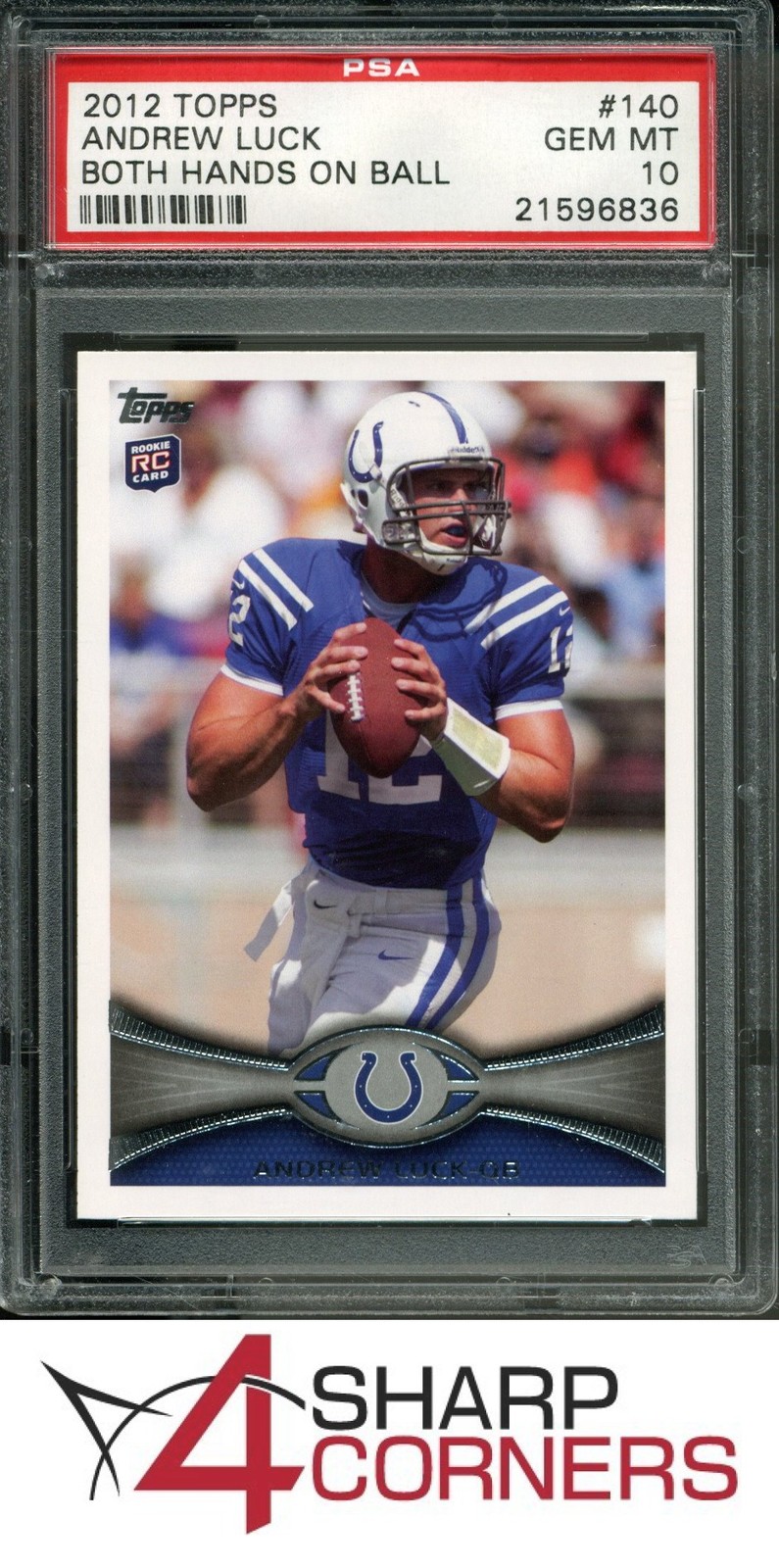 Andrew Luck Topps #140 Both Hands on Ball