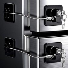 4 Pack Refrigerator Locks with Keys for Kids, Toddlers and Adults, Self Adhes...