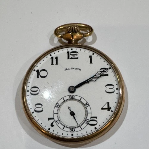 Antique Illinois Pocket Watch – Early 1900s – Gold-Filled Case – Engraved
