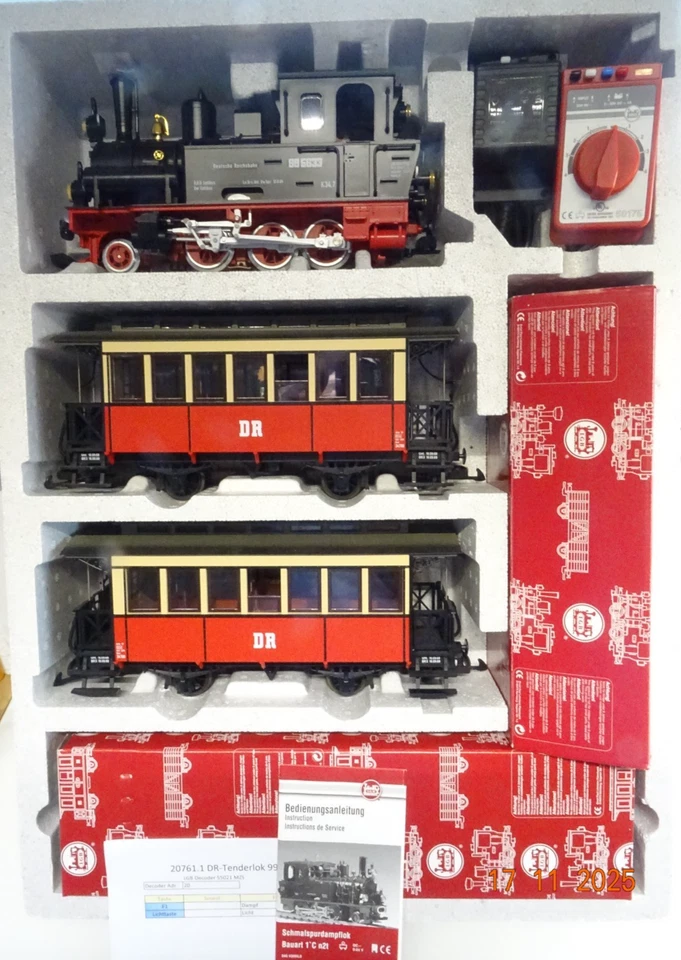 LGB Spur G 70741 Starter-Set mit Dampflok BR 99 Digital in OVP JL4542
