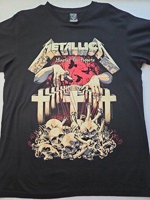 Metallica Master Of Puppets Concert Tour T-Shirt Black New Type System Men's XL 