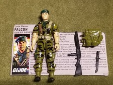 1987 Falcon Green Beret GI Joe Action Figure Near Complete With File Card 