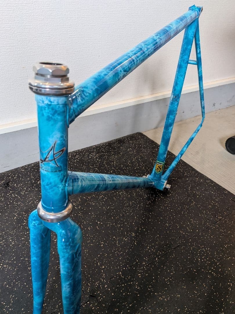 MAKINO Pista Freme Set Blue Marble NJS Keirin Track Frame From