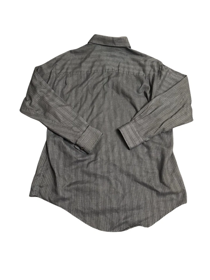 Camisa de vestir Yves Saint Laurent YSL para hombre 15,5 32-33 gris manga larga a rayas Foto 3 de 4