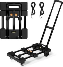 Folding Hand Truck 500 LB Portable Heavy Duty Dolly Cart W/ 4 Wheels 2