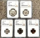 1964 NGC 5 Coin PF 67 Silver Proof Set-50c, 25c, 10c, 5c, 1c, Free Shipping! #89
