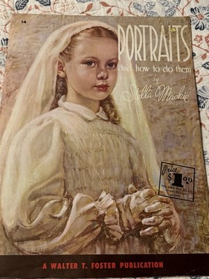 Vintage Walter Foster Portraits and How to Do Them Stella Mackie Drawing Guide