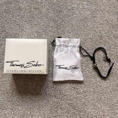 Thomas Sabo Sterling Silver 925 Adjustable Cord Bracelet with Box and bag