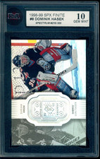 1998-99 SPX Finite Spectrum #8 Dominik Hasek SN#216/300 KSA 10 Gem Mint
