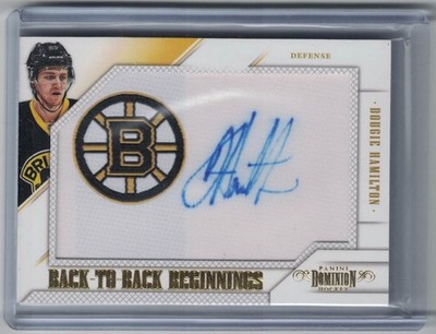 Dougie Hamilton - Ryan Spooner - 2013-14 Back To Back Beginnings Patch Auto /149