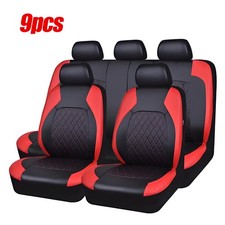 PU Leather Car Seat Cover Protector Full Set Front Rear For Interior Accessories