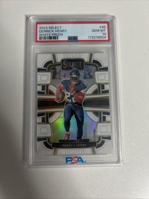 2023 Panini Select - Concourse Derrick Henry #95 White Prizm /35 PSA 10