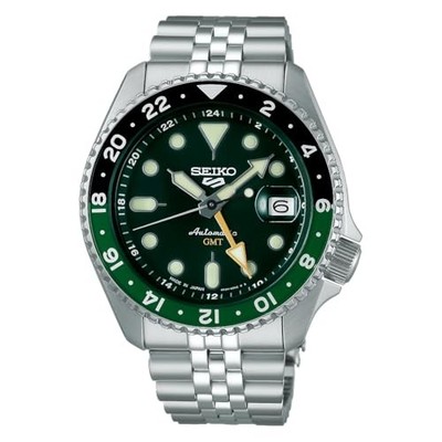 Seiko 5 Sports GMT SBSC019 grünes Zifferblatt SKX automatische Uhr Japan neu