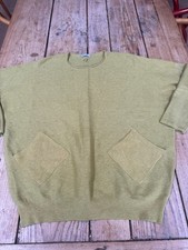 Fabulous LV CLOTHING Made in Italy Chartreuse Green Yellow Slouchy Fit JUMPER 