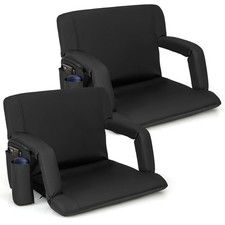 2 PCS Stadium Seat for Bleachers with Back Support 6 Adjustable Positions