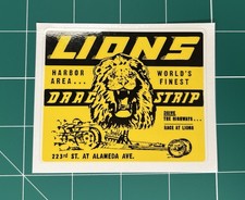 Vintage Lions Drag Strip Harbor Area Drag Racing Hot Rod Sticker Decal New Vinyl Vintage Lions Drag Strip Harbor Area Drag Racing Hot Rod Sticker Decal New Vinyl