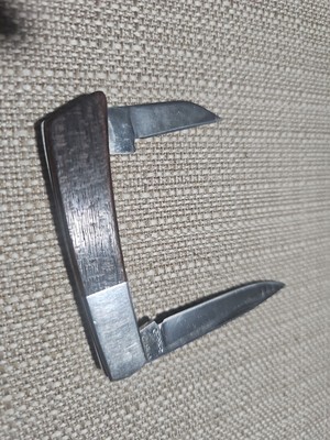 GERBER 97223 Sakai Silver Knight knife with 2 blades and wooden scales rare!