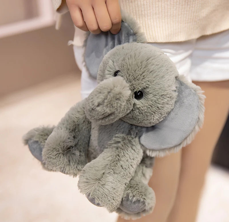 Elephant Plush Toy 8" Stuffed Animal Toddler Doll Gift for Kids