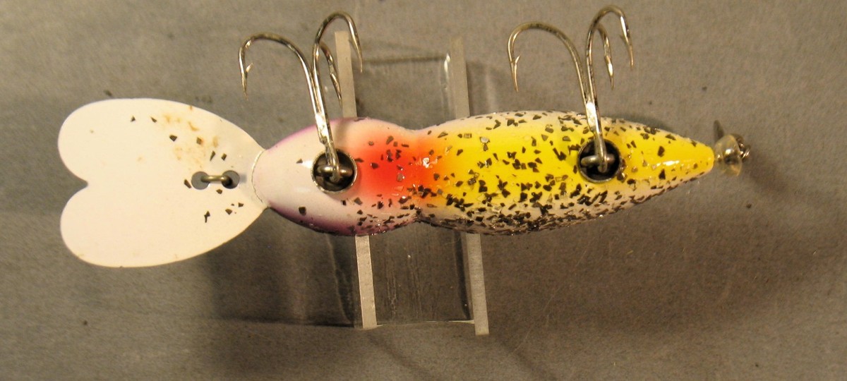 Ancien Leurre De Pêche Vintage Whopper Stopper Hellbender - Trouvaille Boîte à Pêche