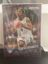 2025 Panini WNBA Prizm Basketball Purple Seismic /175 Prizm Teresa Edwards