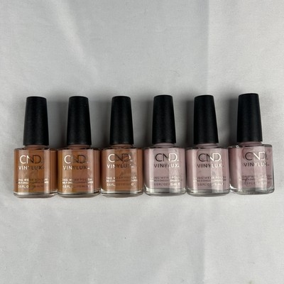 Lot of 6 assorted CND Vinylux Long Wear Polish (colors in description)