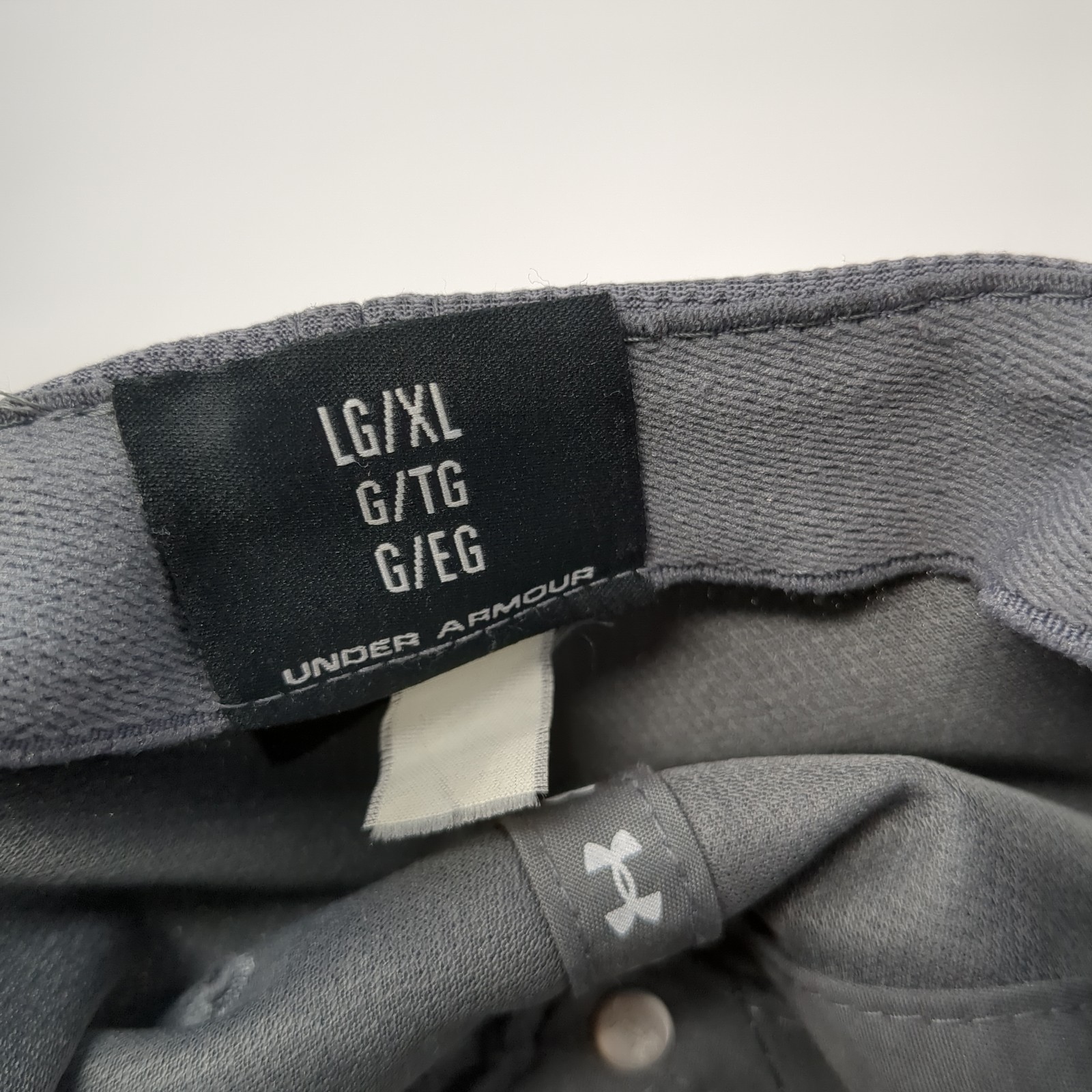 Under Armour Fitted Hat Gray Solid XL Embroidered… - image 10