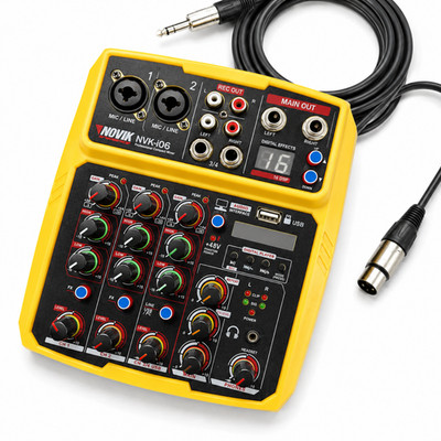 Novik NVK-i06BT Compact 6-Ch Mixer Bluetooth USB Audio Interface 16 DSP 48V