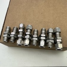 8 Swagelok Stainless Steel Bulkhead Union Fitting, 3/8" OD Tube, SS-600-61 READ