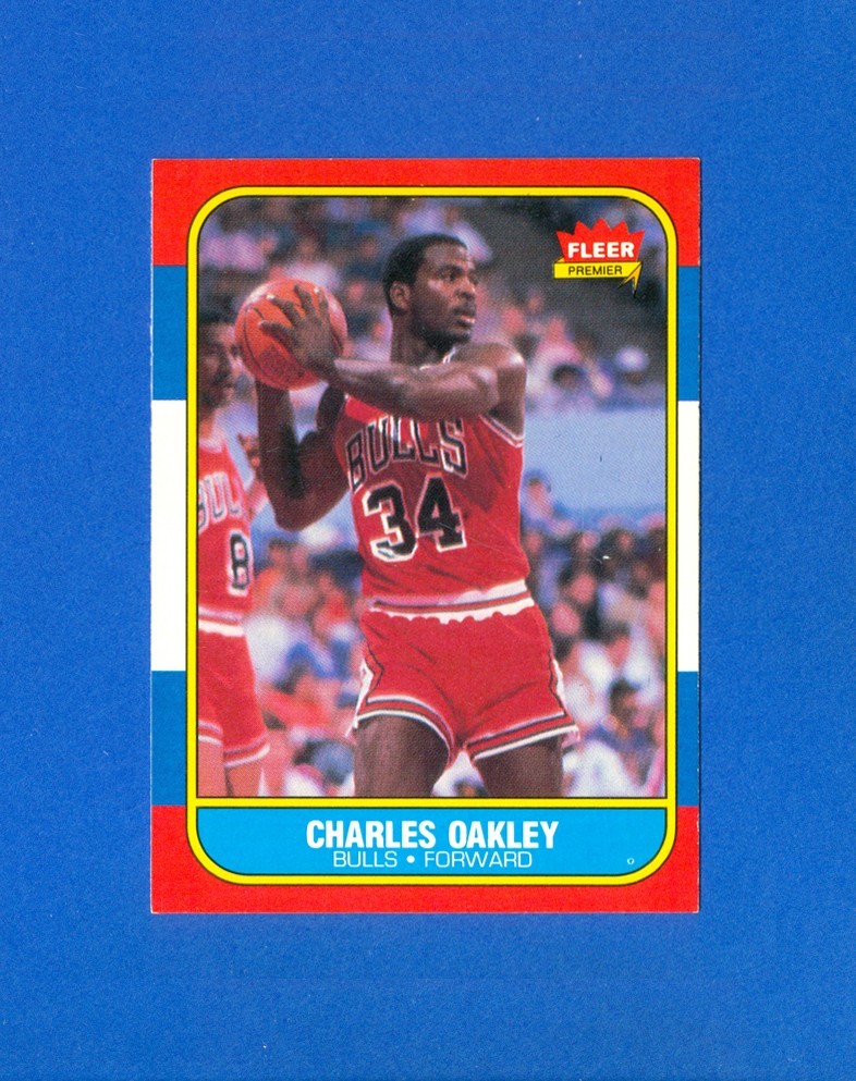 1986/1987 Fleer Basketball #81 Charles Oakley '86 RC Rookie Card NR/MT Condition