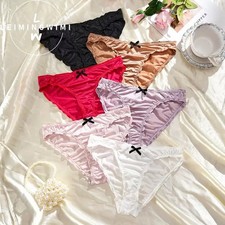 6 Pack Lot Sexy Womens Satin Panties Bikinis Briefs Underwear Ladies Lingeries