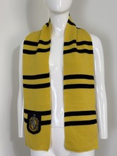 Harry Potter Wizarding World Hufflepuff Knit Scarf Black Yellow Unisex