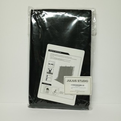 Julius Studio 6 x 9 ft. Black Polyester Backdrop Screen Machine Washable