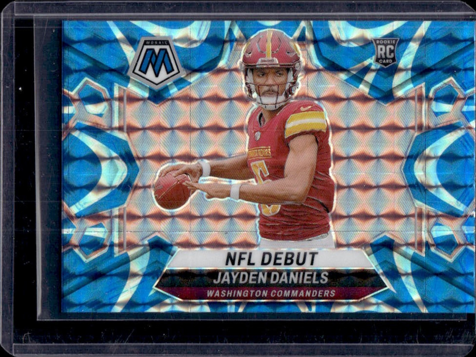 2024 Mosaic Jayden Daniels RC Reactive Blue Prizm NFL Debut #272 Commanders
