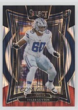 2024 Panini Select Concourse Black & Red Shock Prizm Tyler Guyton #69 k6j