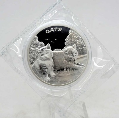 1 oz Silver Fiji ''Cats'' 2024 Prooflike Encapsulated