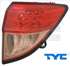 TYC 11-6809-16-2 Heckleuchte rechts Rücklicht Hecklicht Rückleuchte für Honda 